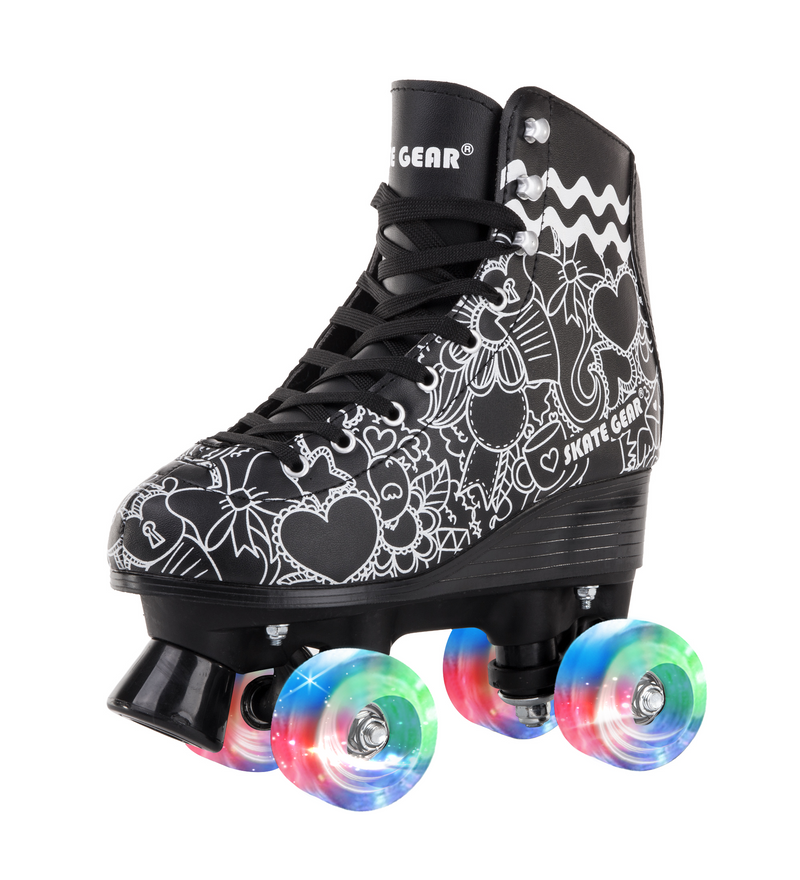 Skate Gear Graphic Roller Skates with LED wheels