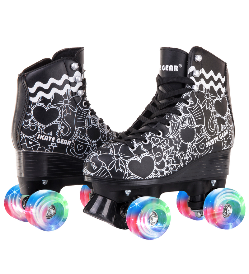 Skate Gear Graphic Roller Skates with LED wheels