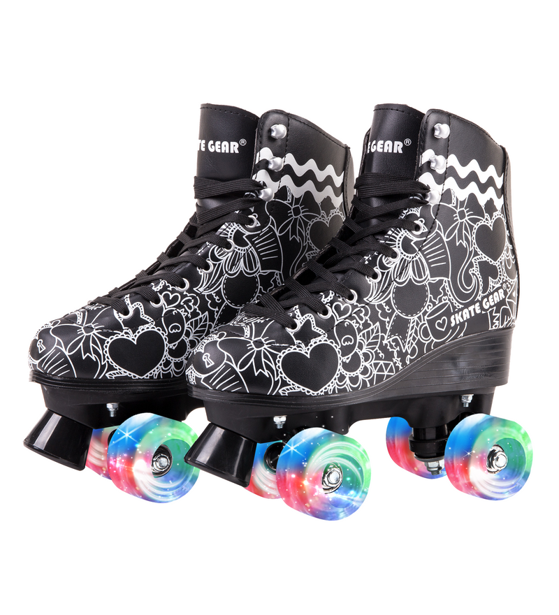 Skate Gear Graphic Roller Skates with LED wheels