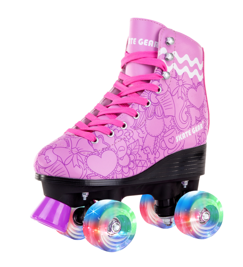 Skate Gear Graphic Roller Skates with LED wheels