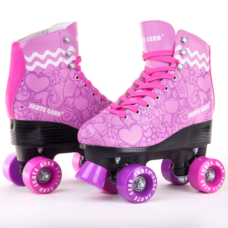 Skate Gear Graphic Roller Skates with LED wheels