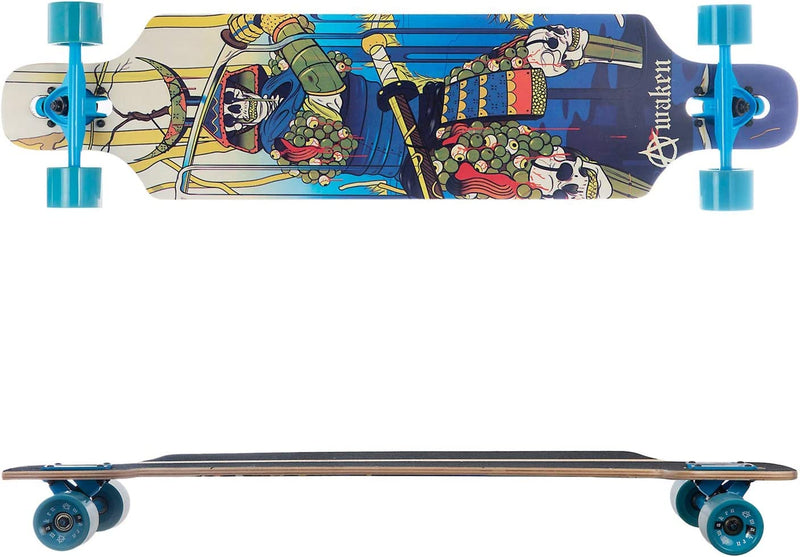 Awaken 9.5" Drop Through Complete Longboard - Skull Sword